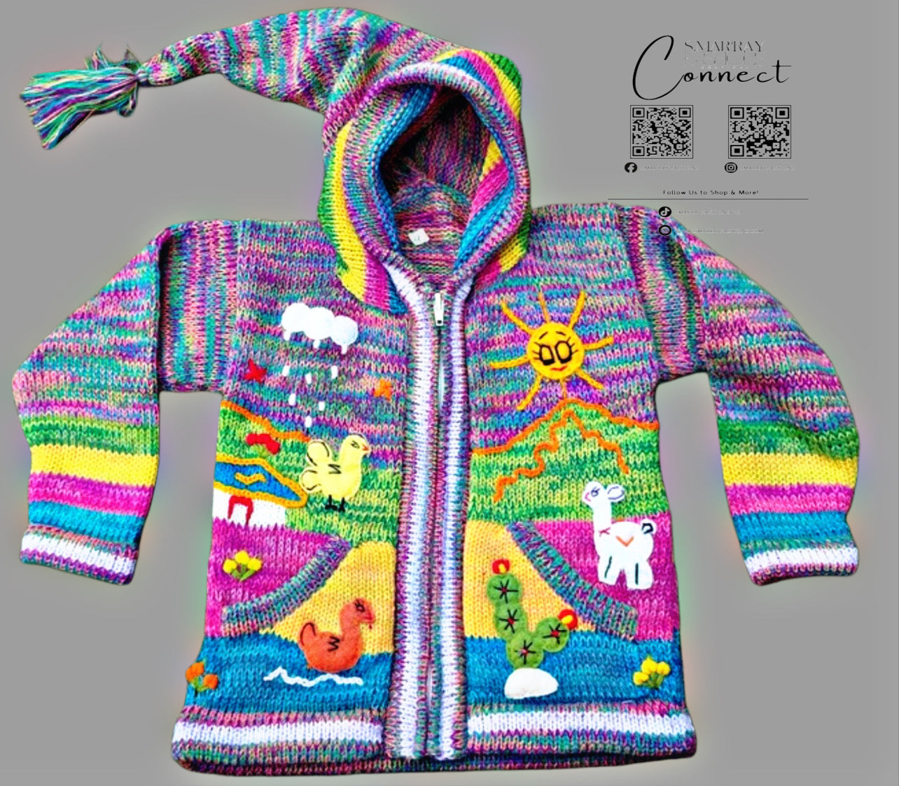 Knit wool/felt children sweaters