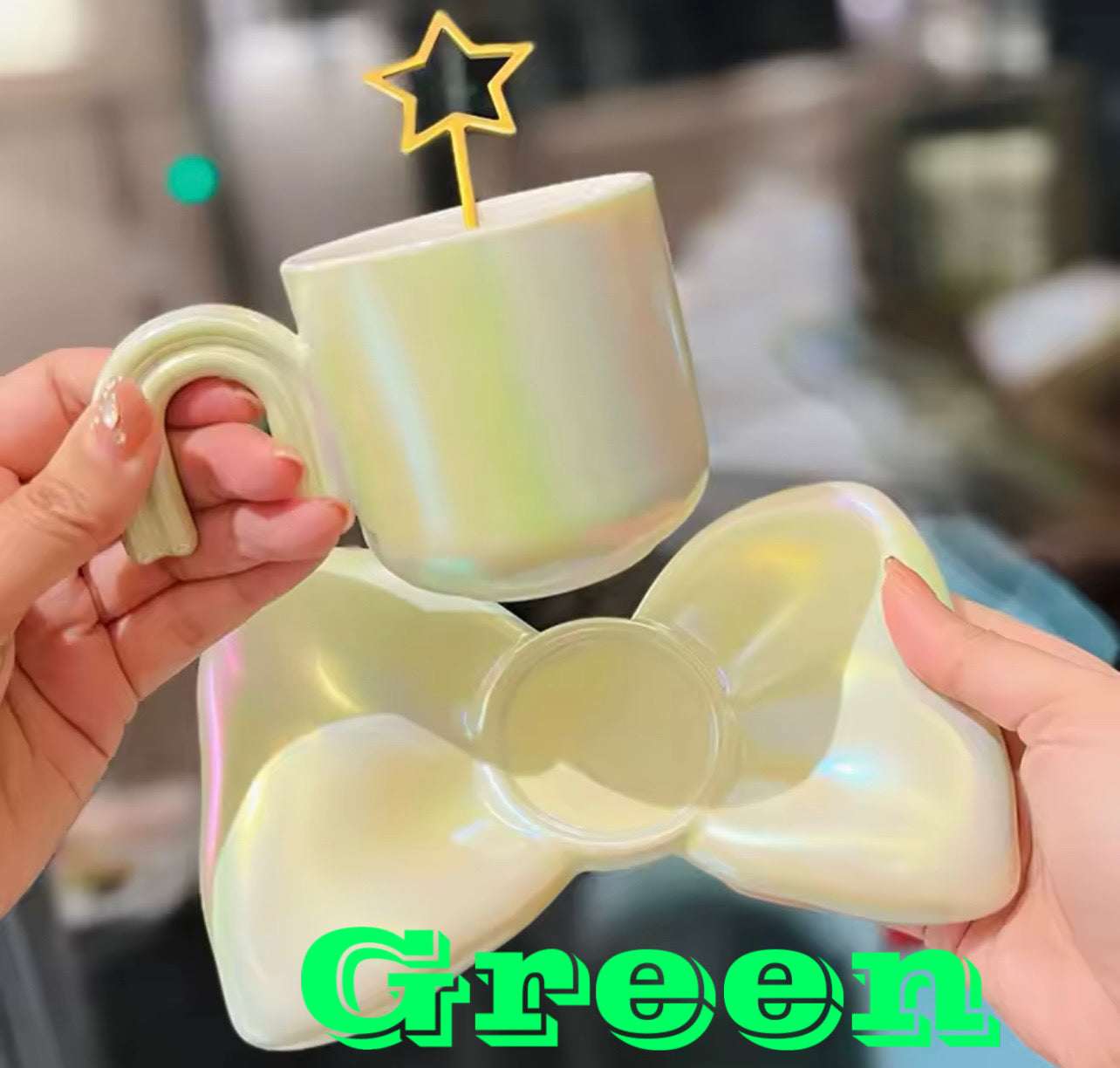 Ceramic Bow mugs set