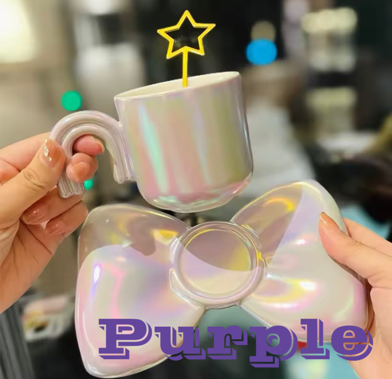 Ceramic Bow mugs set