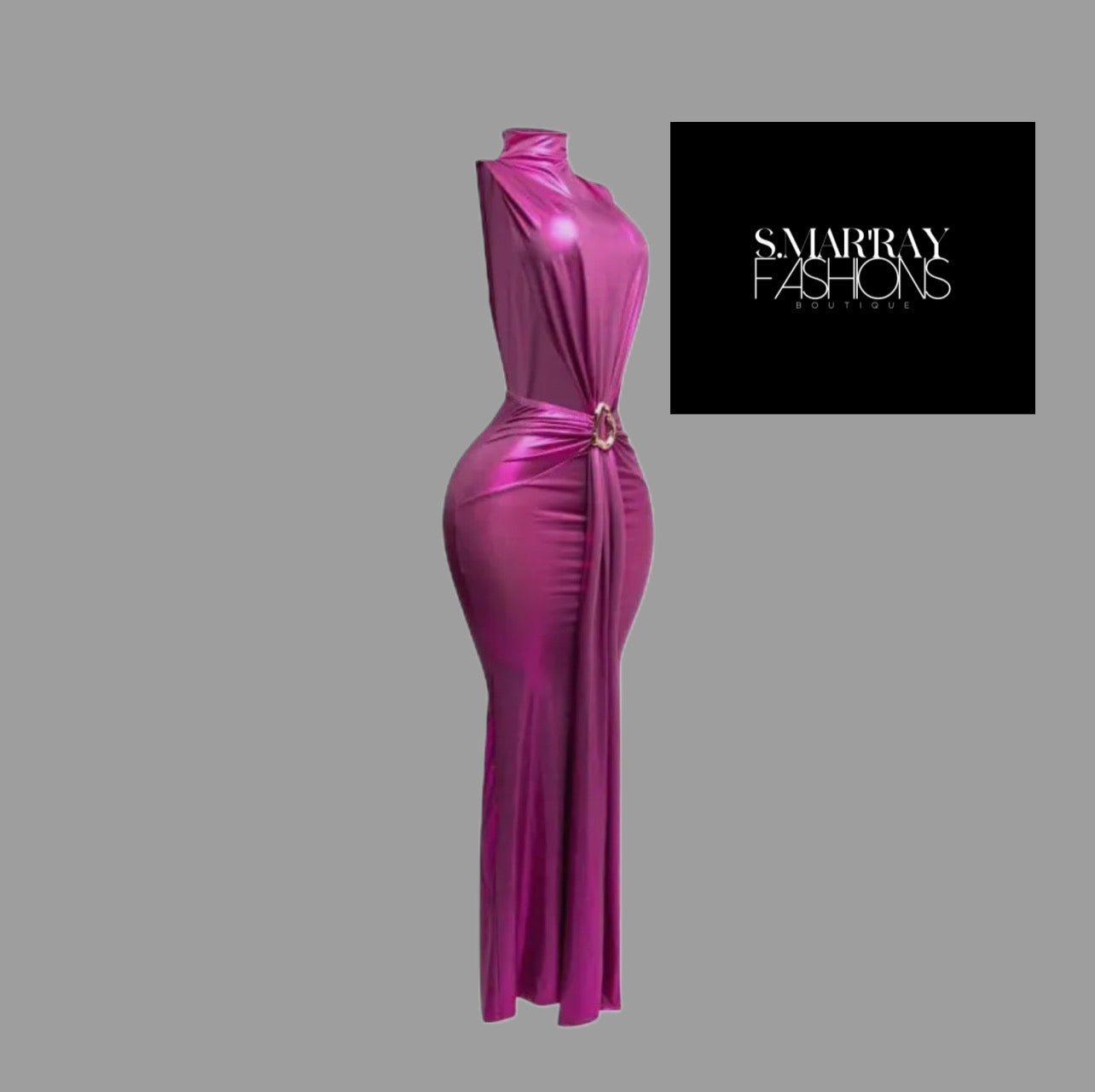 Mock Neck Maxi Dress