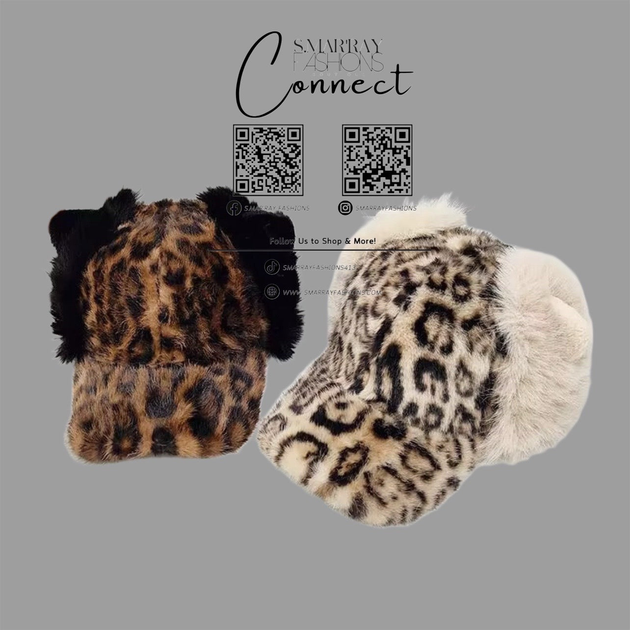 Faux fur ears cap