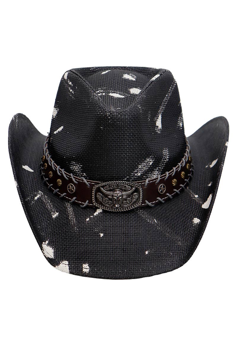 Longhorn Paint Splash Cowboy Hat
