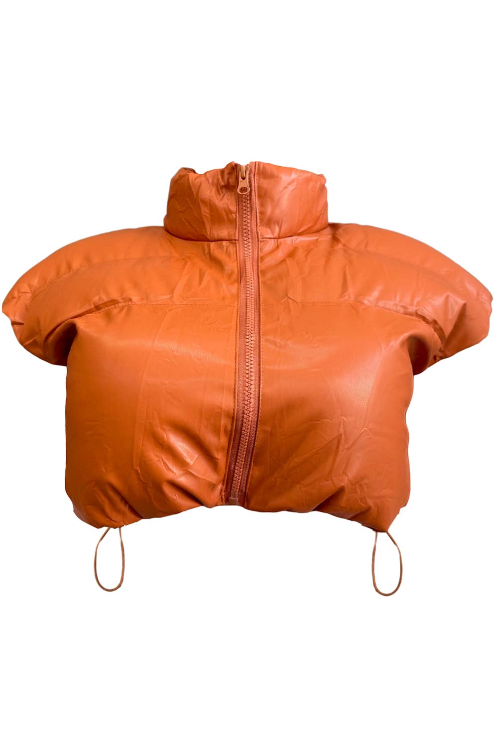 NT1046A PU Puffer Crop Vest