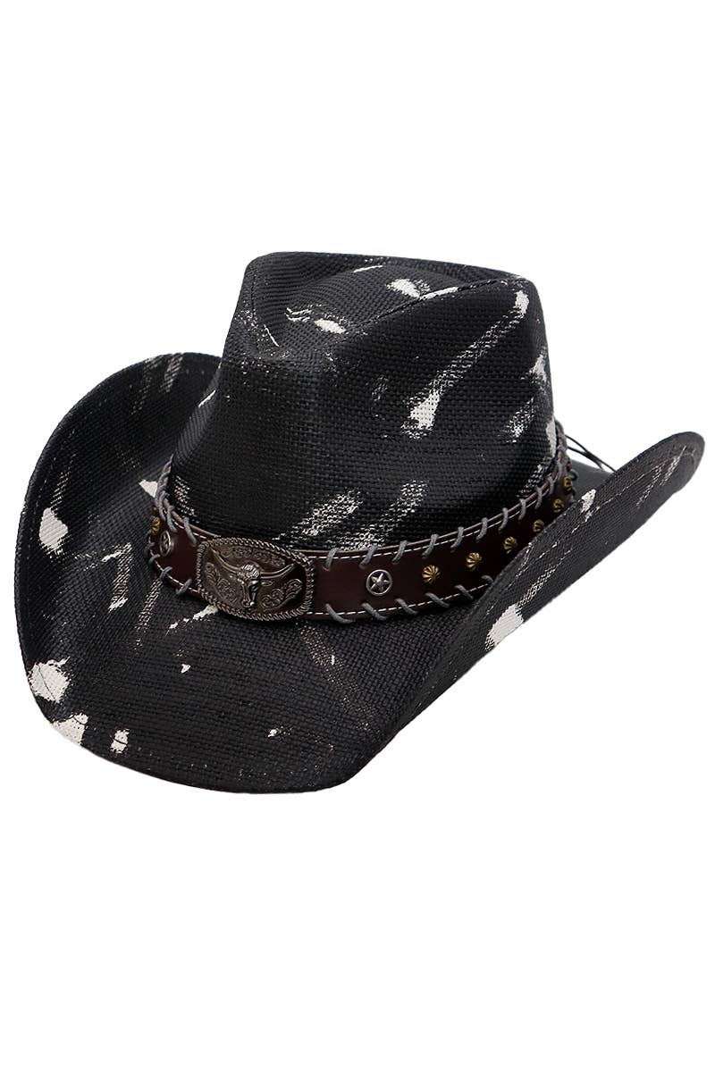 Longhorn Paint Splash Cowboy Hat
