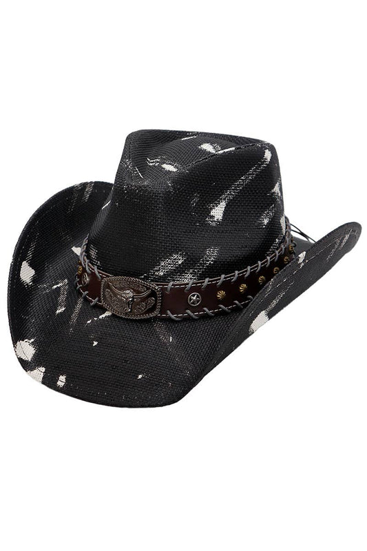 Longhorn Paint Splash Cowboy Hat