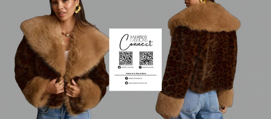 Leopard print warm coat