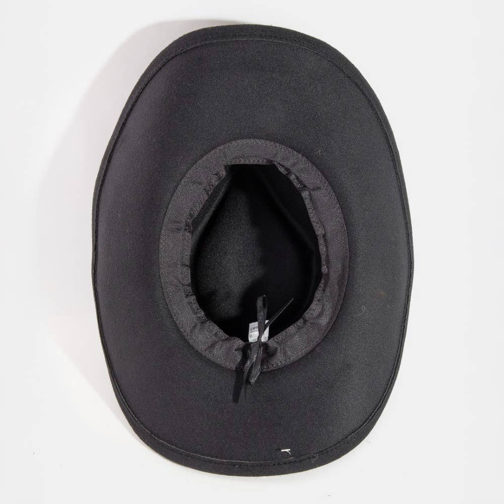 Rustic Feather Strap Western Cowboy Hat