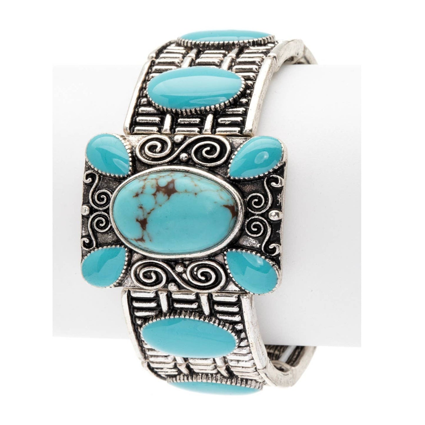 Oversize Square Western Stretch Bracelet