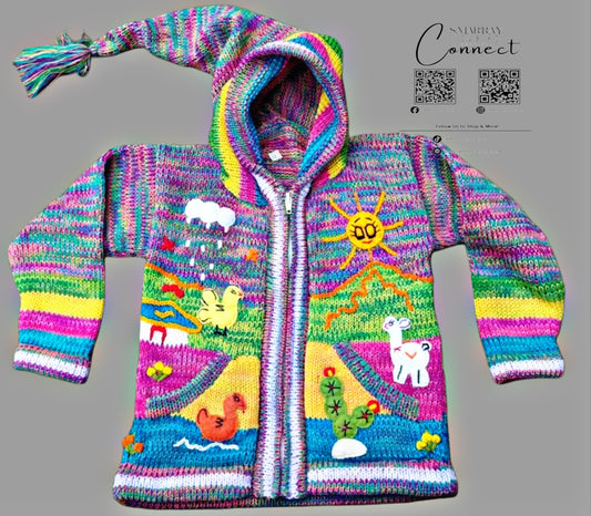 Knit wool/felt children sweaters