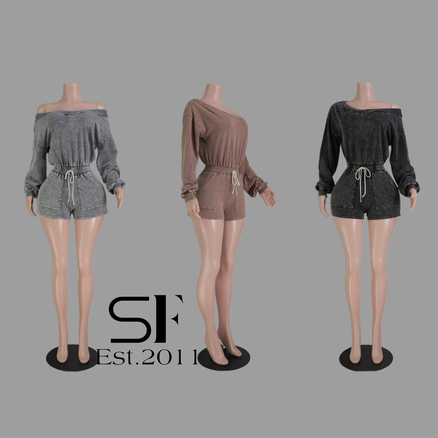 ACID washed slouchy romper