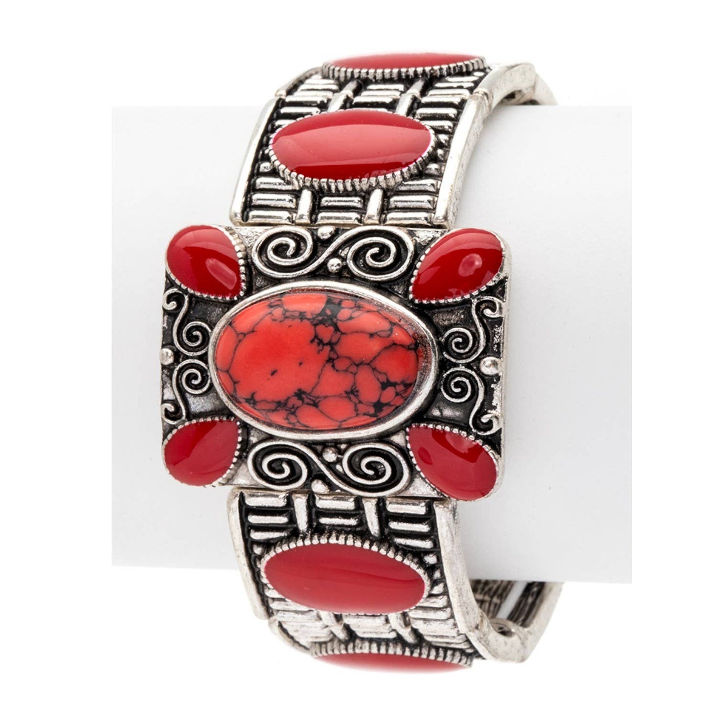 Oversize Square Western Stretch Bracelet