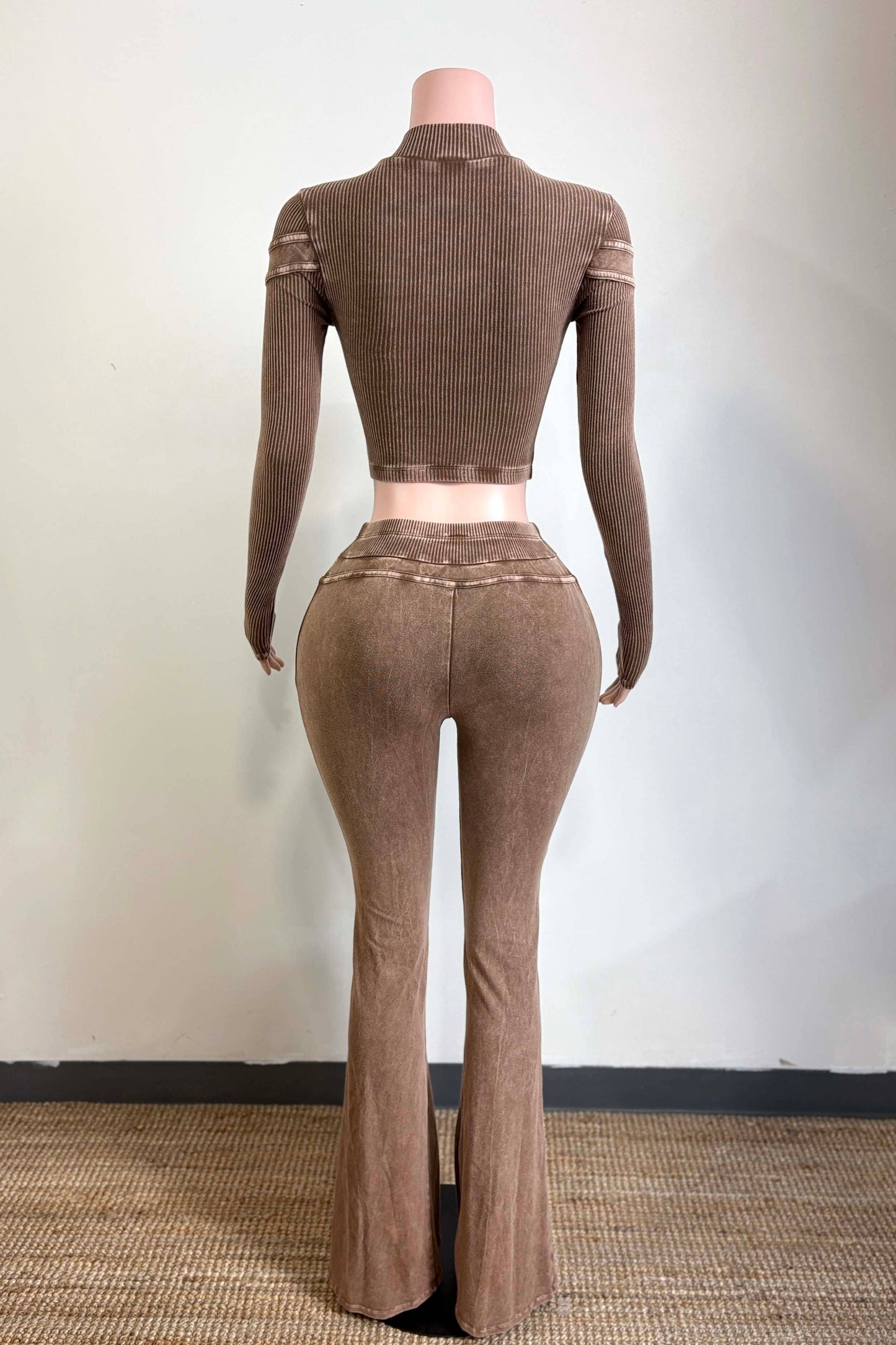 MINERAL WASH ZIP-UP JACKET & PANT SET