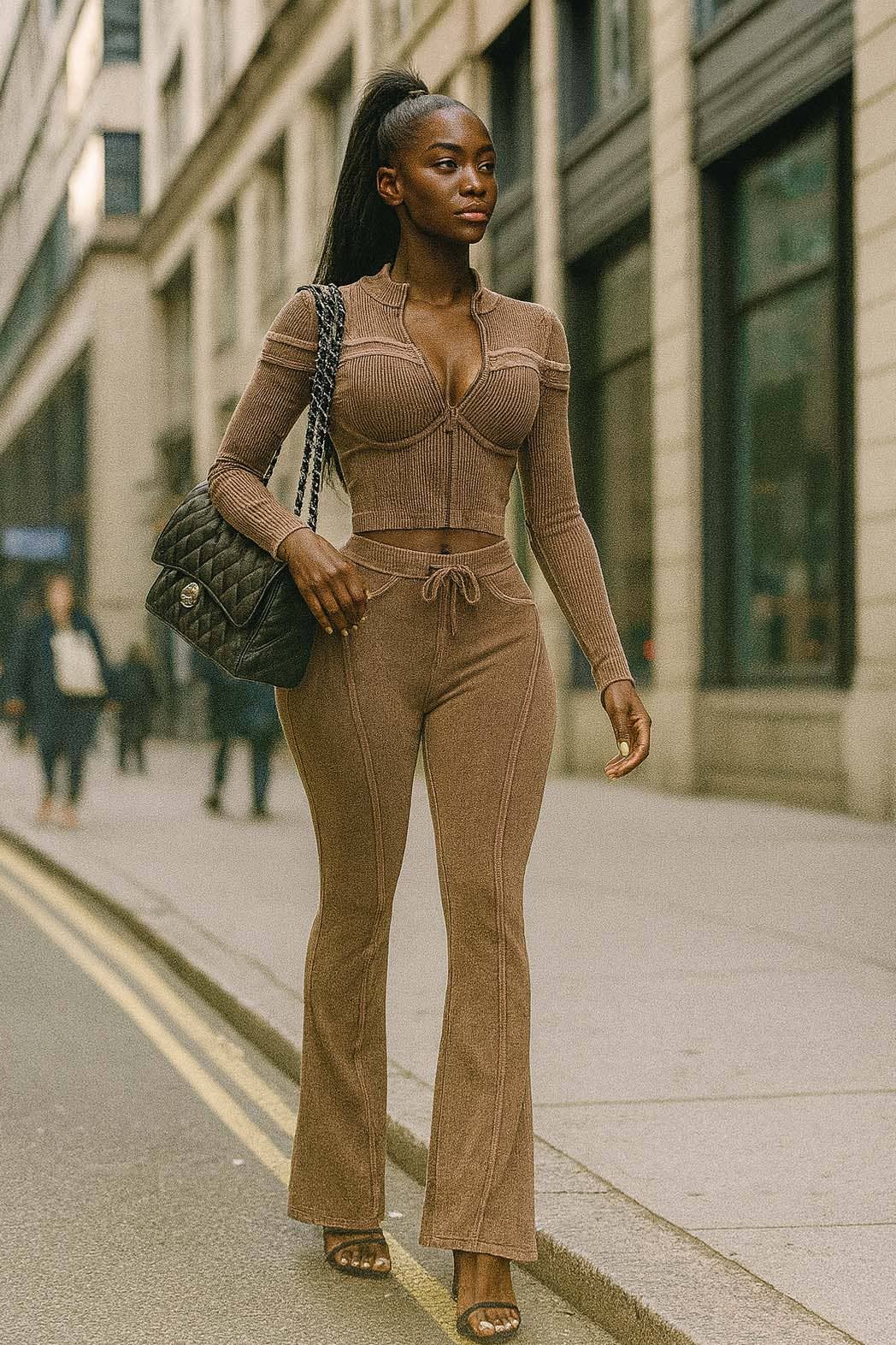 MINERAL WASH ZIP-UP JACKET & PANT SET