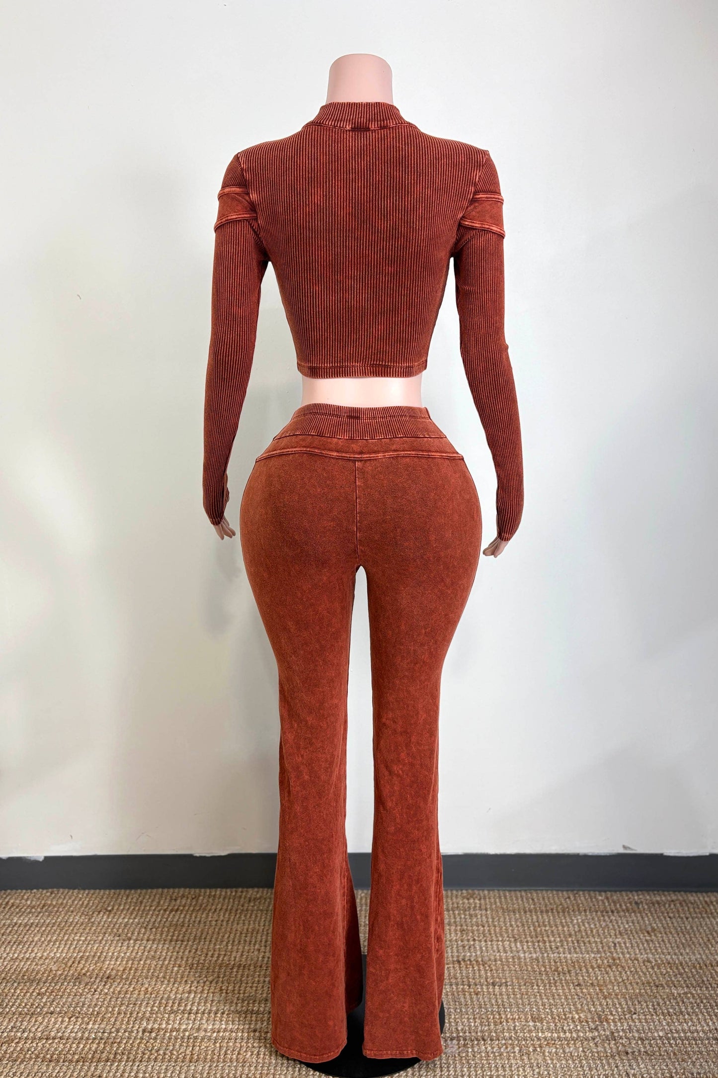 MINERAL WASH ZIP-UP JACKET & PANT SET