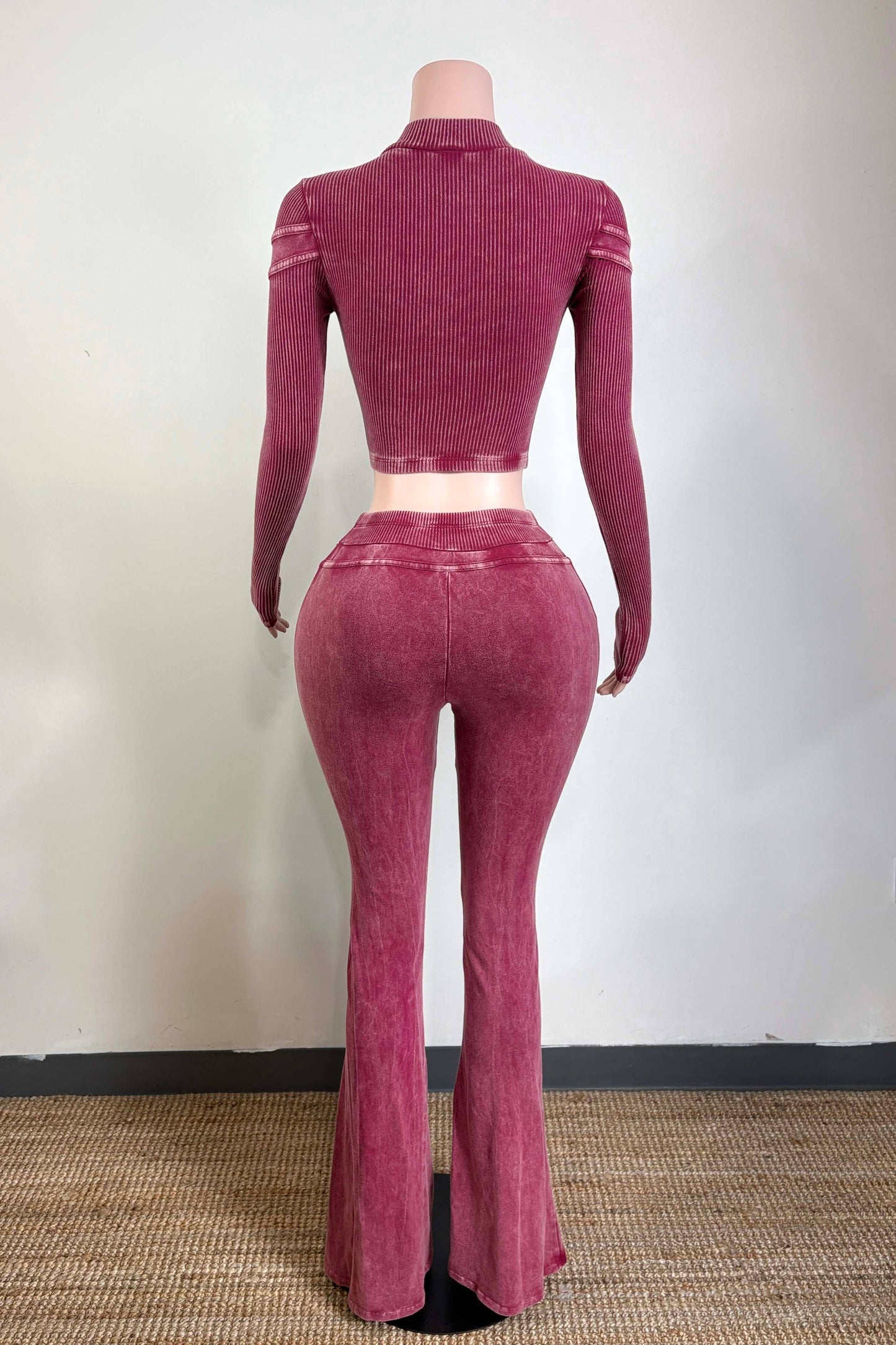 MINERAL WASH ZIP-UP JACKET & PANT SET